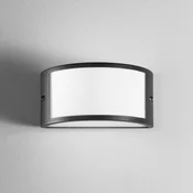 INTEC Zunanja stenska svetilka Austin, črna, širina 25 cm, kovina, IP54 - Sodobni - črna, bela - Aluminij