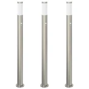 vidaXL vidaXL Stebričke s senzorjem 3 kosi 110 cm nerjaveče jeklo IP44, (5000296990)