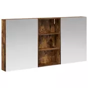 Vidaxl Komplet omaric za kopalnico s polico 3 pcs 140 x 14,5 x 70 cm
