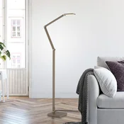Paul Neuhaus LED-stoječa svetilka SAMSKY, bronasta, višina 161 cm, kovinski dotikni dimmer - Dnevna soba/jedilnica - Sodobni - Aluminij