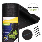 Northix Agro tkanina za zatiranje plevela 135 g/m2, 0,8 x 100 m, z žebljički