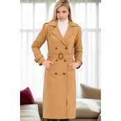 Z9737 DEWBERRY WOMENS TRENCH COAT-CAMEL