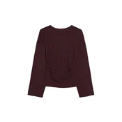 Bershka Majica temno rdeča