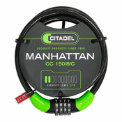 Kabel s lokotom Citadel Manhattan cc 150/8/c kombinacija Crna 150 cm