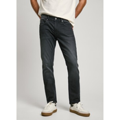 Pepe Jeans za moške. PM207389XG7 Črne tanke kavbojke (36/32), Črna, Priložnostno, Bombaž, Džins, Trajnostni