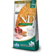 N&D Ancestral Grain | Selection Chicken & Pomegranate za odrasle pse srednjih in velikih pasem 12 kg + 3 kg