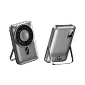 REMAX hitni punjač USB+Type-C utičnica 10000mAh, stalak + fiksni Type-C - Lightning kabel, siva RPP-695