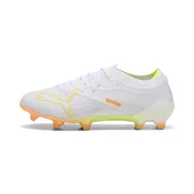 PUMA ULTRA NITRO™ 7 PRO WHITE FG Football Boots Unisex, Shoes, White/Yellow Alert/Heat Fire, 44.5