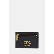 Usnjen etui za kartice Karl Lagerfeld K/AUTOGRAPH