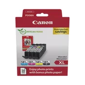 Komplet barvnih kartuš Canon CLI-581 XL + Foto papir/Original