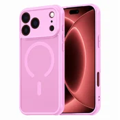 Hibridni ovitek HaloFrost II MagSafe za iPhone 17 Pro Max/18 Pro Max - pink