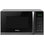 Amica Samostoječa mikrovalovna pečica AMICA AMGF20E1S QuickStart ChildLock črna in srebrna