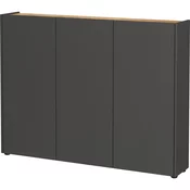 Antracitno siva omarica za čevlje v hrastovem dekorju 138x105x25 cm Libbiano – Germania