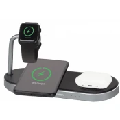 VERBATIM 3v1 Qi MFi dvojni brezžični polnilec za iPhone in Apple Watch WCS-03
