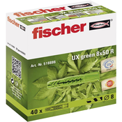 Fischer Univerzalni vložki Fischer UX518886, zeleni, najlon, (premer x D) 8 mm x 50 mm, 40 kosov