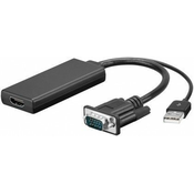 Adapter kabel VGA + USB moškiženski HDMI