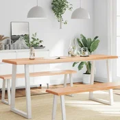 Stolna ploca svjetlosmeda 180x50x(2-6) cm obradena hrastovina