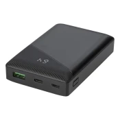 DELTACO power bank 10 000 mAh, 1x USB-C PD, 1x USB-A Brzo punjenje