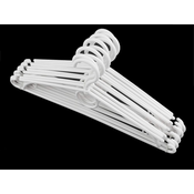 Univerzalni plastični obešalnik 40 cm - bel (10 kosov)