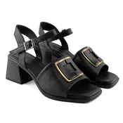 Mona Shoes Ženske sandale, Kožne, Crne