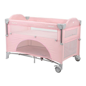 KikkaBoo Prenosivi Krevetac za bebe MILKY WAY Pink - dva nivoa