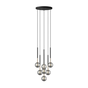 Zuma Line P0574-07F-SDFZ - Luster na sajli ARCTURUS 7xG9/4W/230V crna