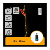 Aigostar - LED spoljna božićna dekoracija LED/4xAA IP44 padobran Deda Mraz