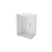 Mexen Velar drsna tuš stena Walk-in 130 x 200 cm, matirano 8 mm, zlata - 871-130-000-33-50