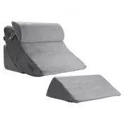 VEVOR Nastavljiv ortopedski klin za posteljo komplet blazin 56x74x235 cm siva
