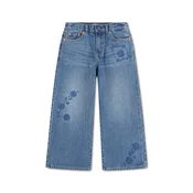 Levis  kavbojke s širokimi hlačnicami otroške EMBROIDERED HIGH RISE BAGG