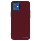 Silikonski črni ovitek za Apple iPhone 12 mini - Burgundy red