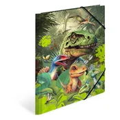 Herma mapa s klapo in elastiko Dino World, A4