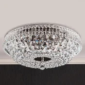 ORION Kromirana kristalna stropna svjetiljka SHERATA, 45 cm - Dnevni boravak/blagovaonica - Anticki - krom, prozirno - Metal