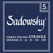 Sadowsky Blue Label Bass String Set trakarwound - 5 String Steel 45-130
