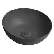 FORMIGO betonski umivalnik z zgornjim pultom, premer 39 cm, antracit - Črna - 39x14 cm - Sapho - FORMIGO - 24 - Beton - Krog - 390 - 140 - 390 - 14