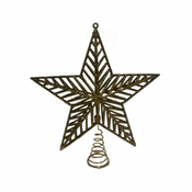 Novogodišnji ukras vrh zlatna zvezda 18 cm/ 126015