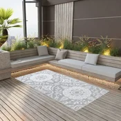 shumee vidaXL Zunanja preproga svetlo siva 190x290 cm PP