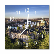 tulup.si Steklena kvadratna ura Praga 30x30 cm
