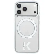 Ovitek Karl Lagerfeld HC IML Ring Stand MagSafe Kameo Metal za iPhone 17 Pro Max/18 Pro Max - clear