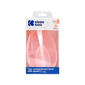 KikkaBoo Cinija sa 2 pregrade i kašicicom Tasty Pink (KKB40143)