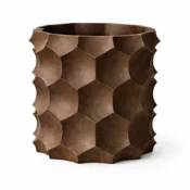 shumee Rjav 3D geometrijski cvetlični lonec, sodoben dekorativni lonček za rastline