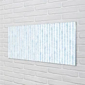 tulup.si Stenska plošča za kuhinjo Modra črtasto ribja kost 140x70 cm