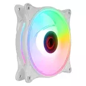 Rampage Cooler 12cm - GLARE F50 (64,56 m3/h, za hlađenje kućišta, Rainbow LED, bijela) 38979