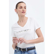 Majica kratkih rukava Morgan DBLANC za žene, boja: bijela, DBLANC