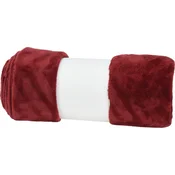 HOMESTYLING Flanelasta odeja 130 x 160 cm, burgundsko rdeča
