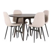 Jedilniški komplet Dallas 4887 (Črna + Bež) 75cm