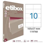 Univerzalne etikete 105x57mm Etibox A4 100 listov