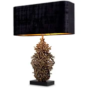 Casa Padrino luxury table lamp vintage brass/black 50 x 22 x H. 68.5 cm - Desk lamp with lampshade and granite base - Luxury table lamps - Luxury desk lamps - Luxury lights