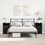 Nocni ormar 2 pcs Crni hrast 40 x 35 x 65 cm Konstruirano drvo
