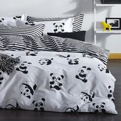 Aberto Design Set Double posteljine Panda, 200x220cm, Beli